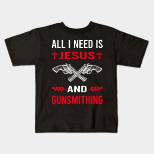 I Need Jesus And Gunsmithing Gunsmith Kids T-Shirt